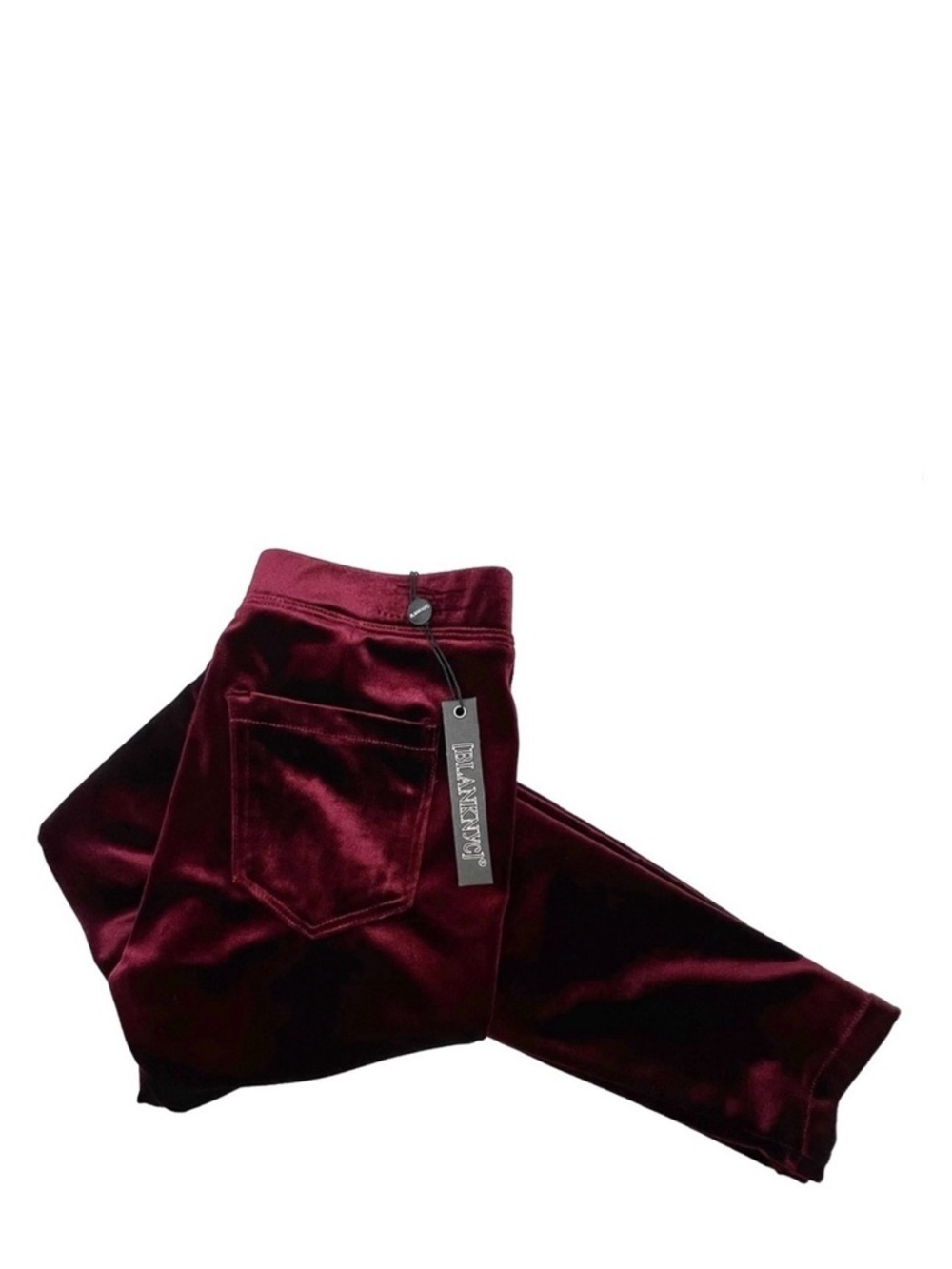 Blank NYC Velvet Leggings Size XS Deep Red Jeggings Wine Burgundy Pants New NWT